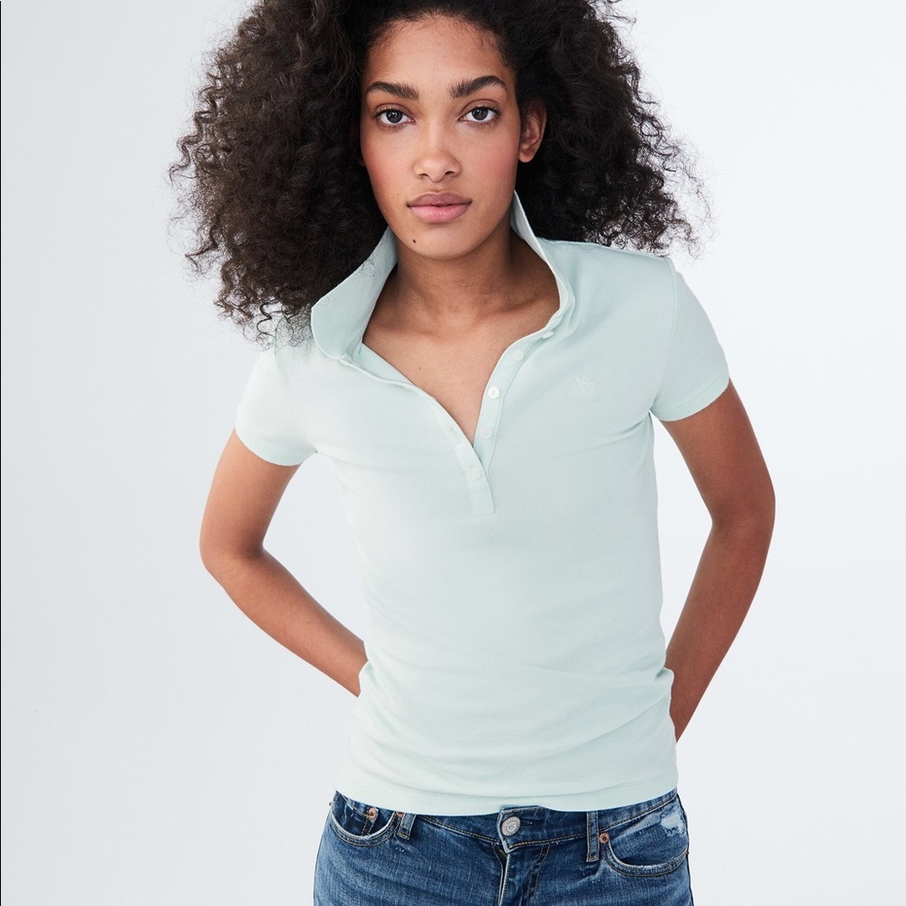 Aeropostale uniform polo mint green